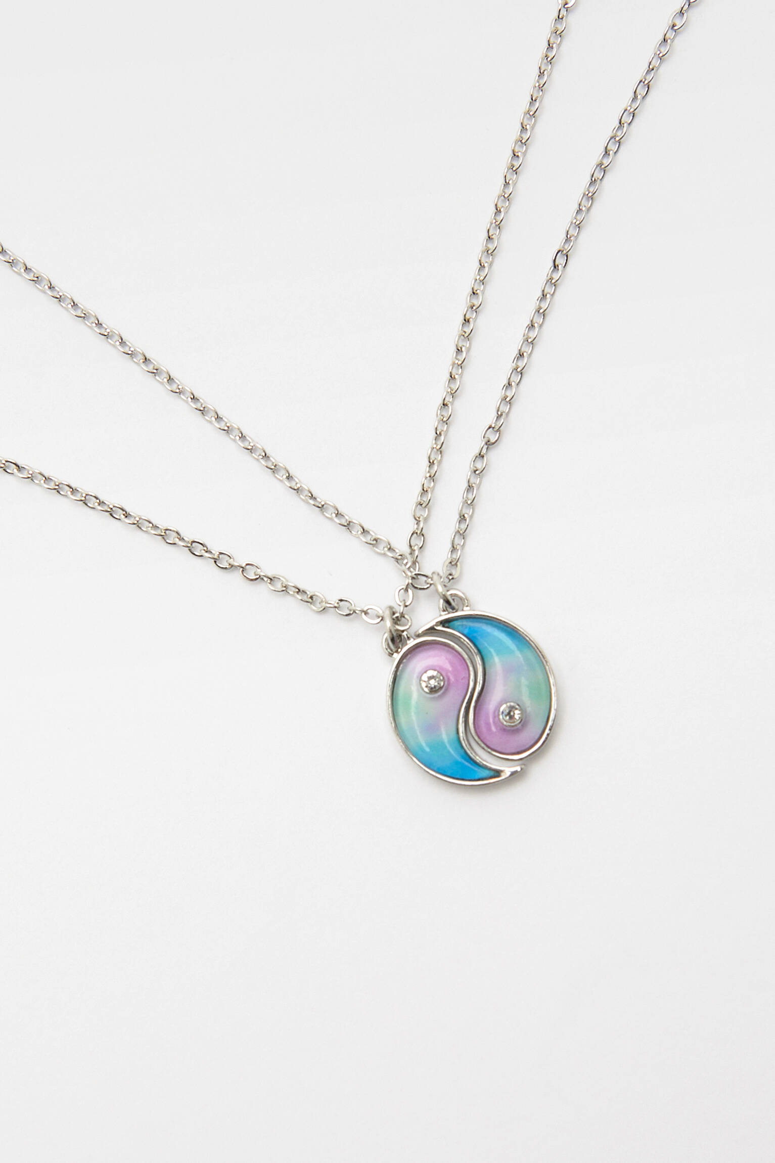 COLAR DUPLO YIN YANG - PRATA