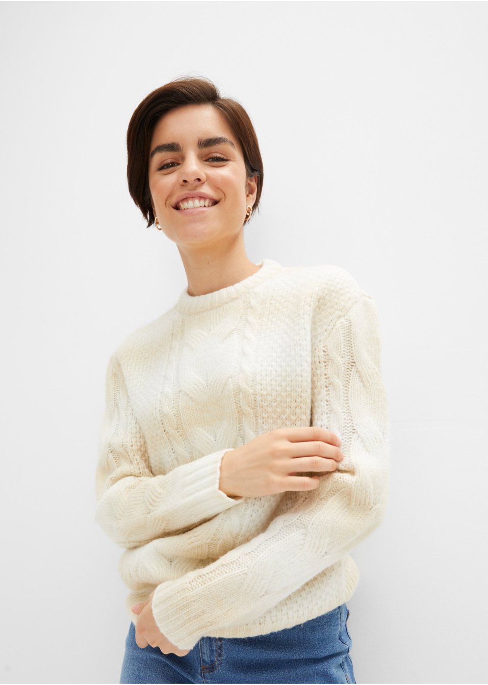 Pull avec effet chiné