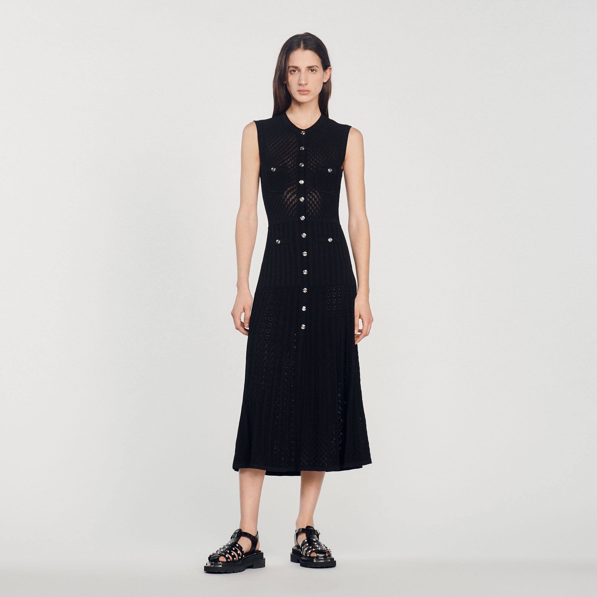Robe longue en maille