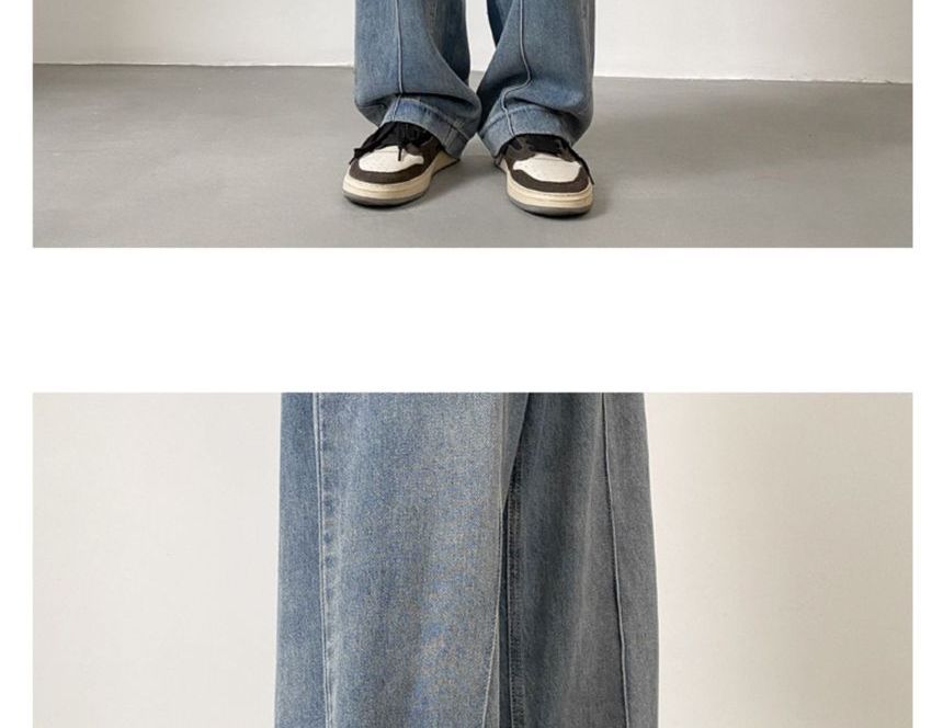 GRAYCIOUS - Losse jeans met middelhoge taille en gewassen naden aan de voorkant