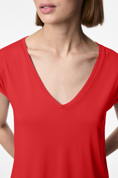 Pieces rode dames t-shirt