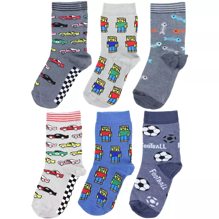 TupTam Kinder Socken Mädchen Jungen Bunt Gemustert 6er Pack blaurot