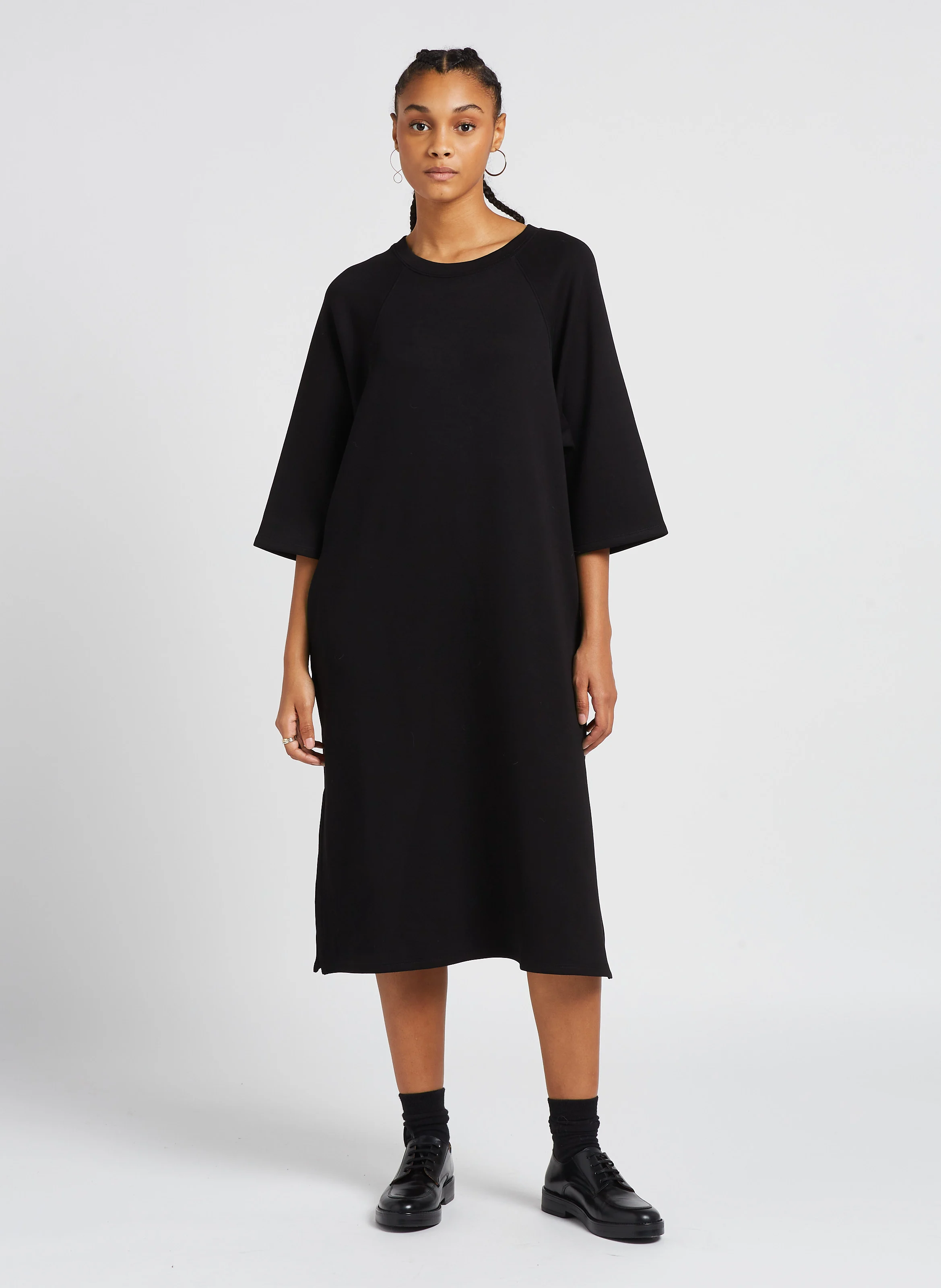 IMA - Robe midi col rond | Noir