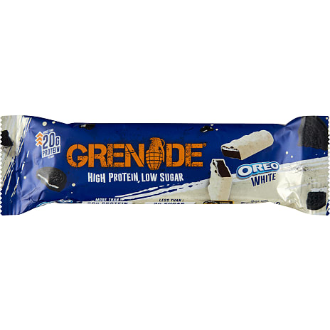 Proteinbar m. hvid chokolade og oreo