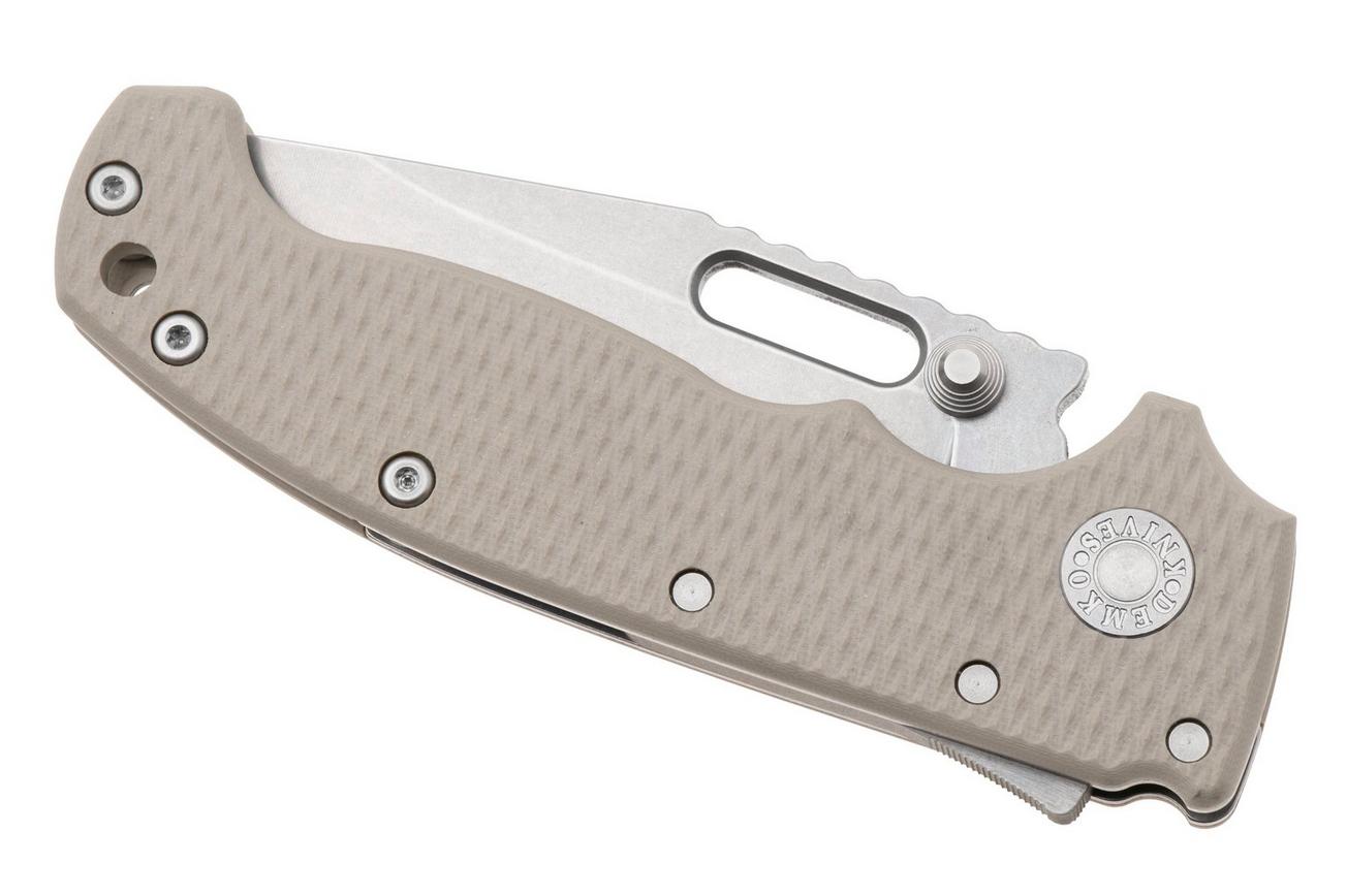 Demko MG AD20 Shark-Lock, Stonewashed MagnaCut Clip Point, MGAD20-MAG-TAN-G10, Tan G10 zakmes