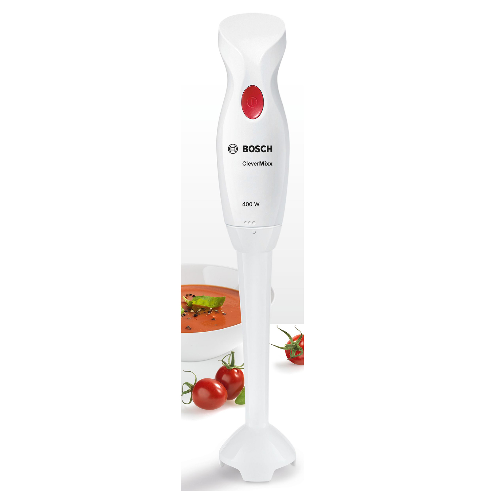 BOSCH Stabmixer MSM14000 - weiß-rot - Edelstahl - 37,5 cm