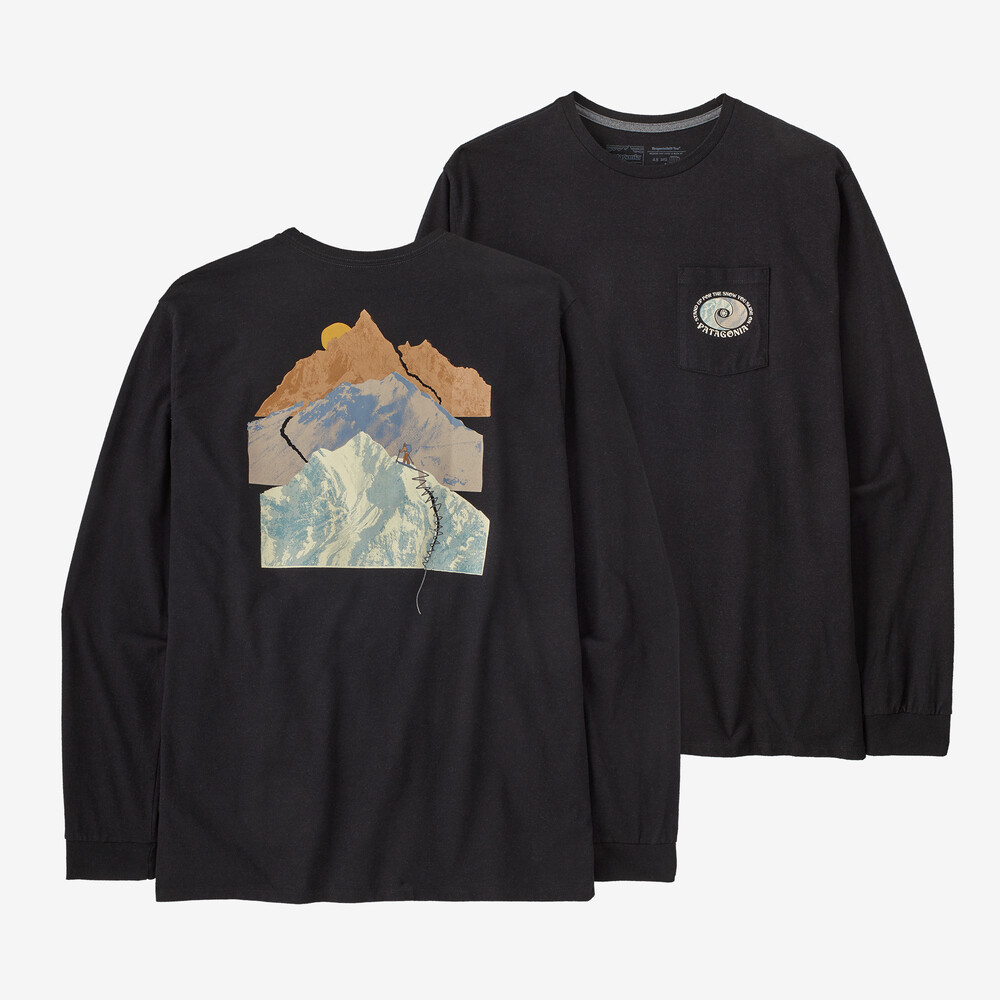 Herren Langarm-Snowstitcher-Taschen-Responsibili-Tee