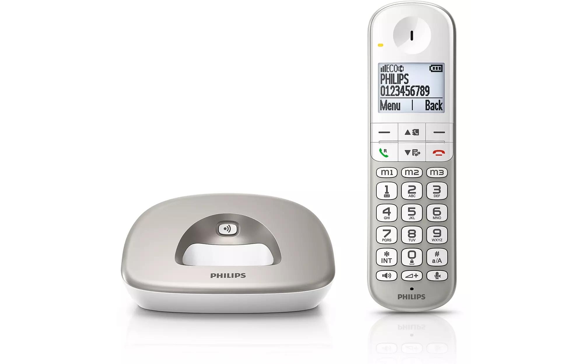 Schnurlostelefon XL4901S ChampagnerAnaloges Grosstastentelefon ohne Anrufbeantworter