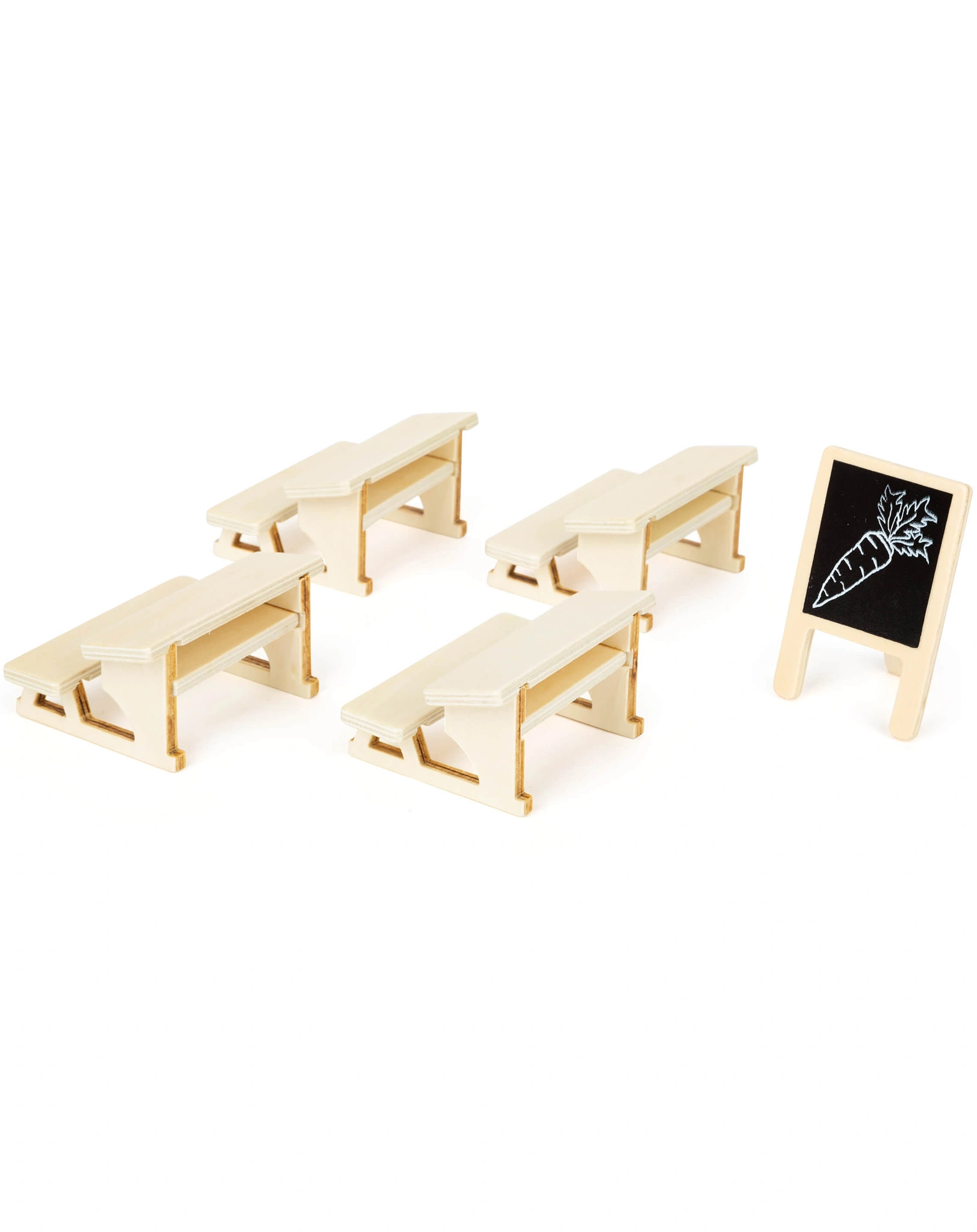 Holz-Spielzeug HASENSCHULE 14-teilig