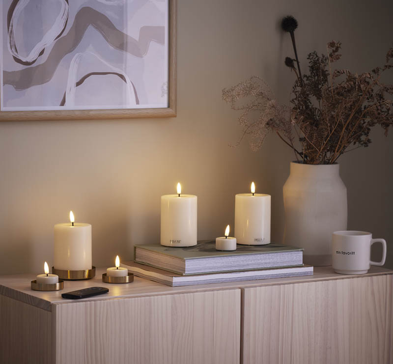 Deluxe kubbelys LED 10 cm cream