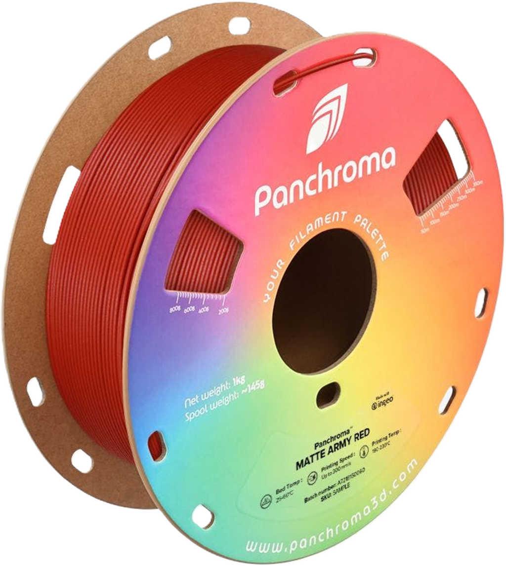 Polymaker  Panchroma™ PLA Matte Army Red, 1,75 mm / 1000 g    Matte Eleganz in Army Red