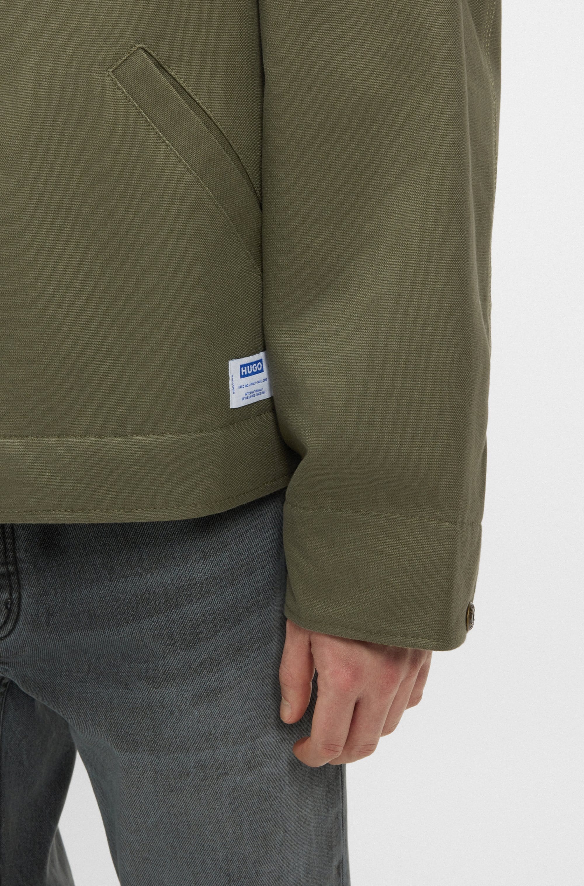 HUGO Blue Canvasjacke »Blake« leicht wattiert, regular fit Overshirt Übergangsjacke Kurzjacke Bomber