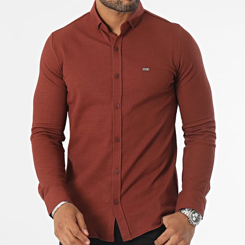 Chemise Manches Longues Bordeaux