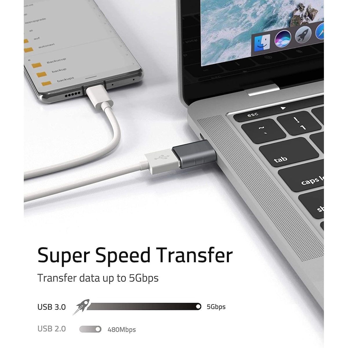 USB-adapter USB til USB C-adapteromformer