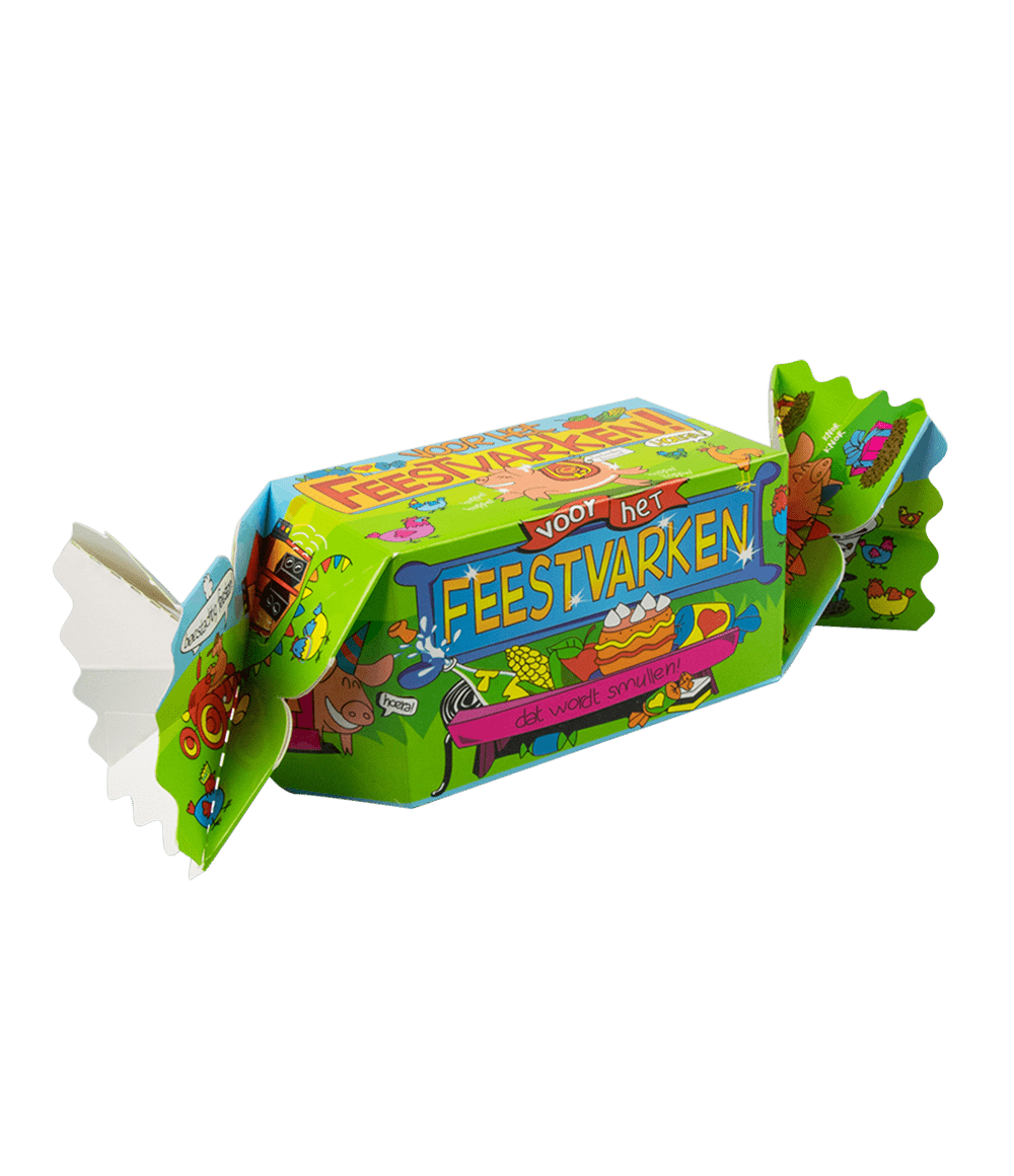 Geschenkdoosje Feestvarken 26cm