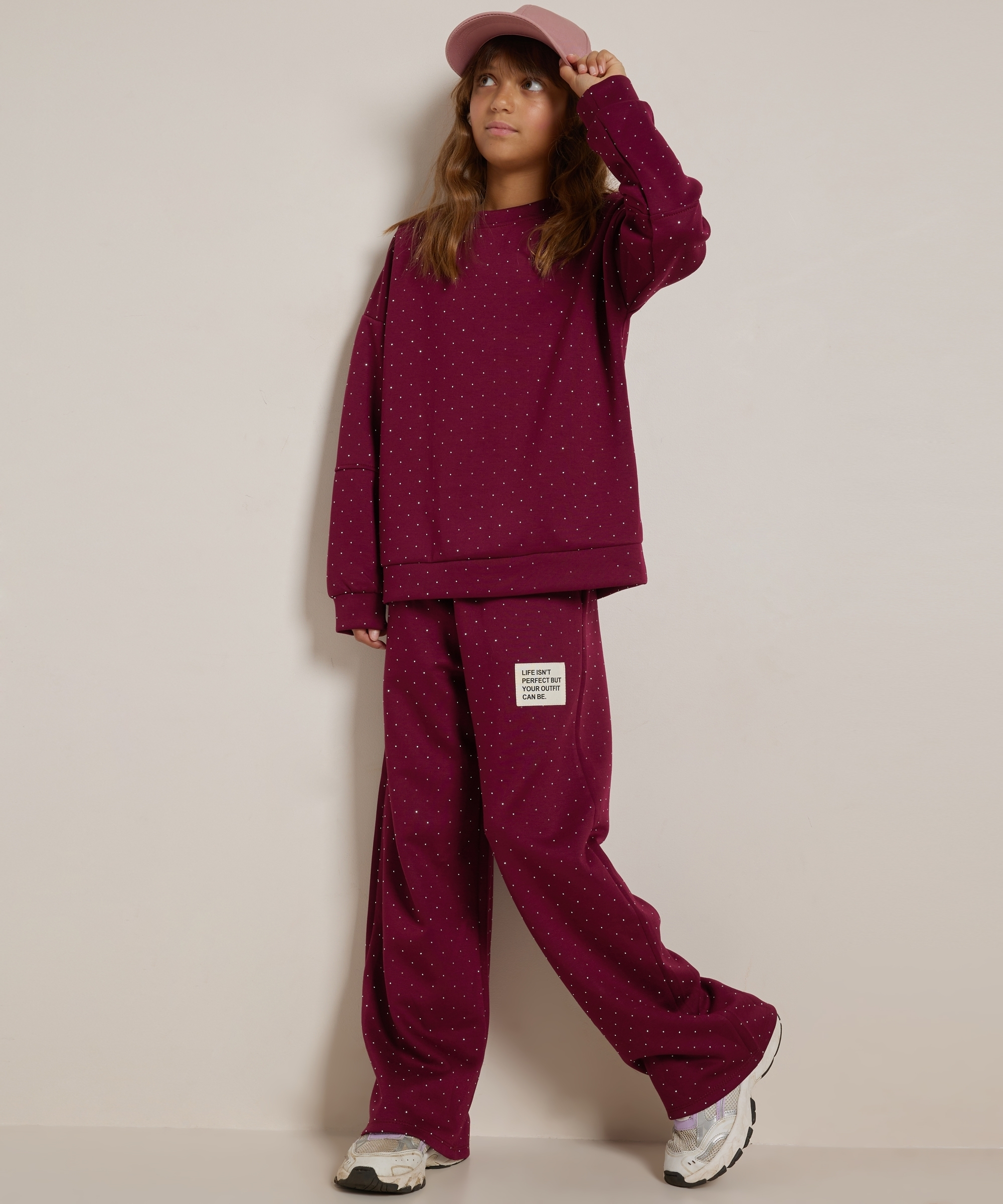 wide fit broek glitters label