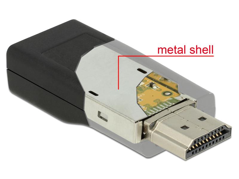 Delock Adapter HDMI - VGA Schwarz Adapter HDMI zu VGA
