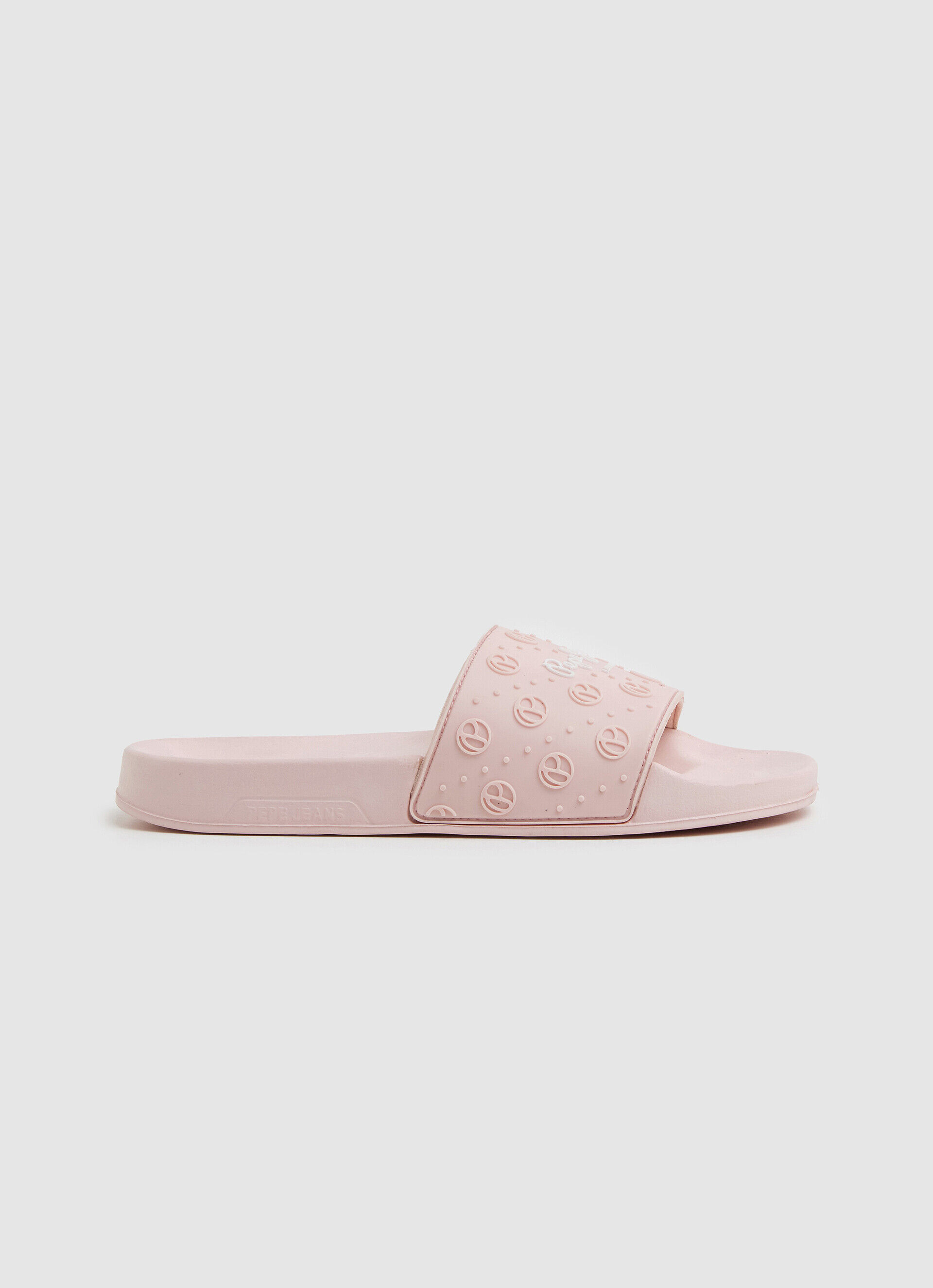 Chinelo de praia liso SLIDER - rosa claro
