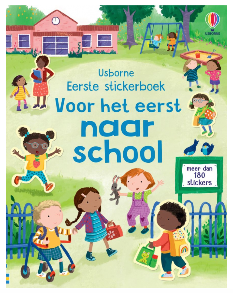 eerste stickerboek, voor het eerst naar school
