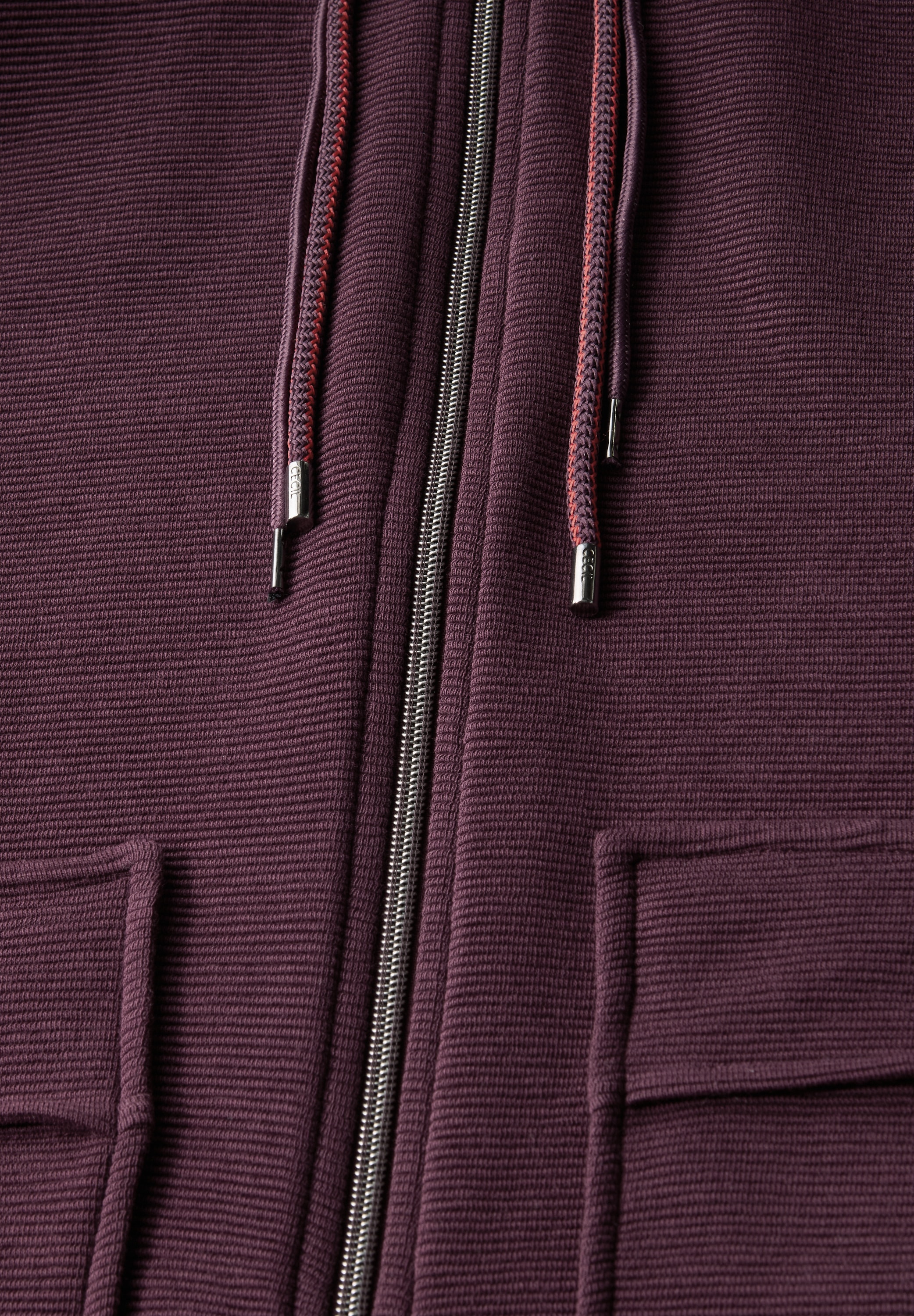 Cecil Sweatjacke , im Ottoman-Look und Stehkragen, Struktur-Optik
