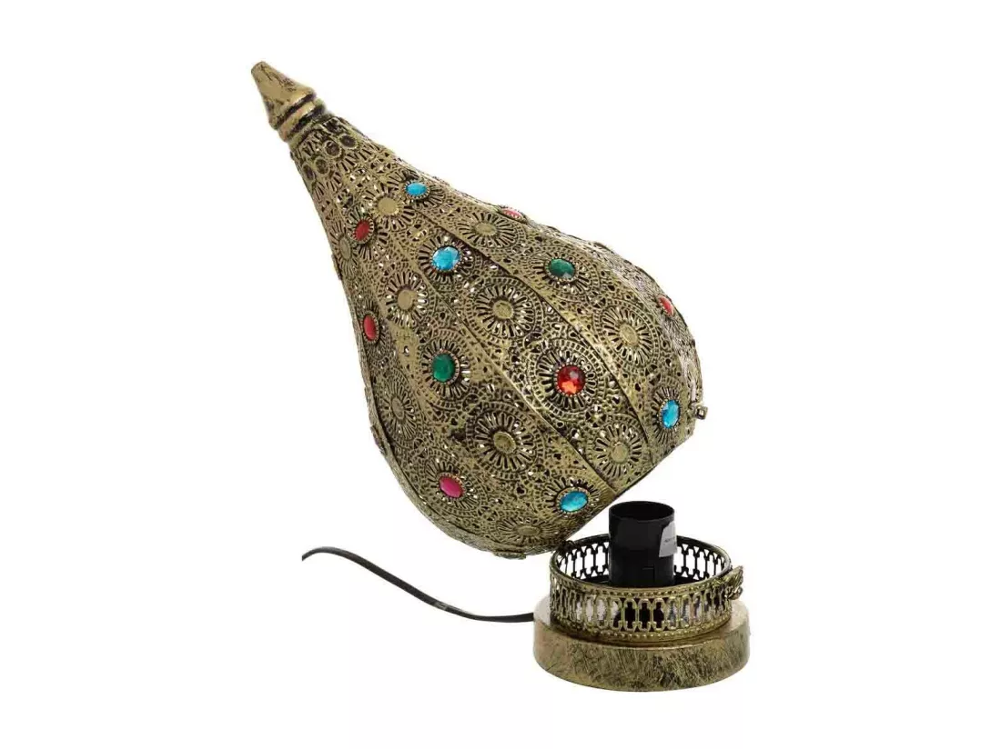 Lampe en métal avec verre acrylique coloré