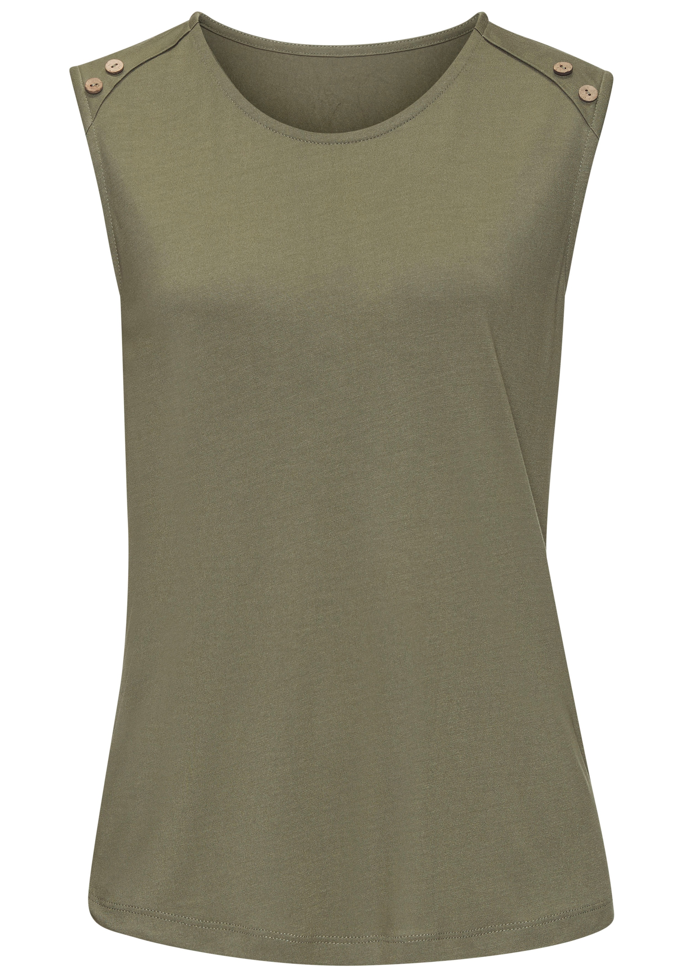LASCANA Strandtop , mit Zierknöpfen, Sommertop, Basic