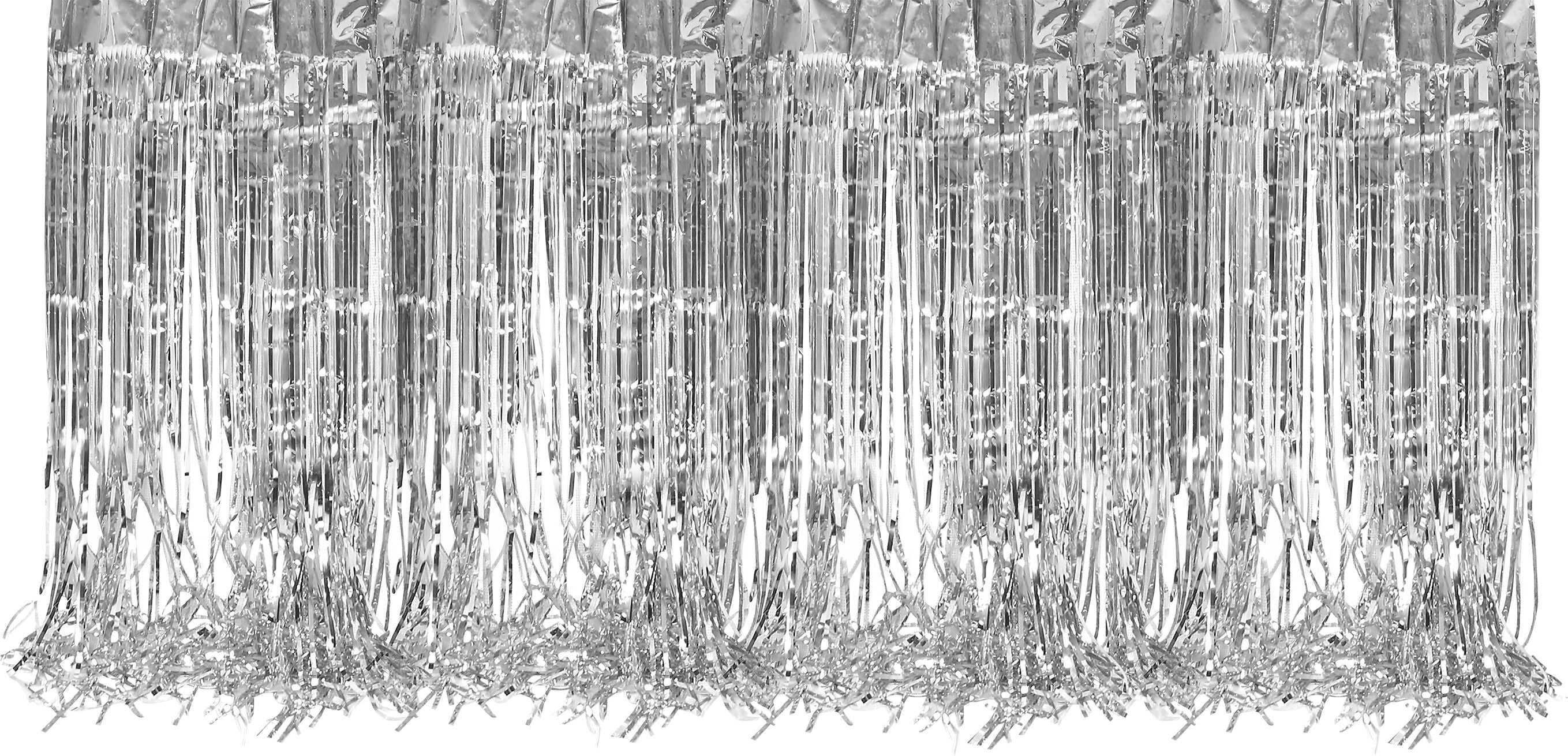 GLITTER Lametta - Silber / B: 100.0 cm x H: 50.0 cm