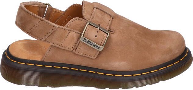 Dr. Martens Patchwork Leren Sandalen met Riptape Straps Beige Heren