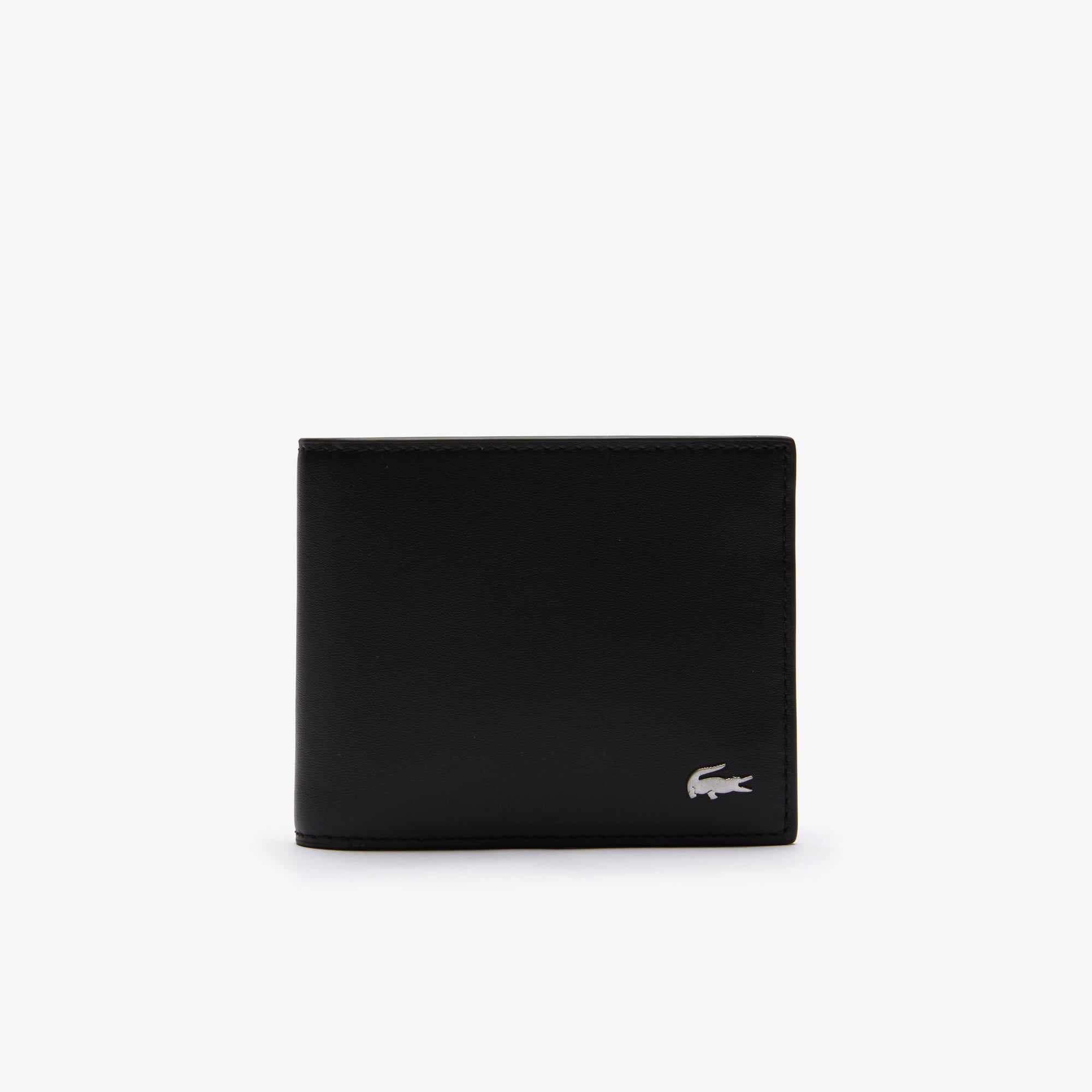 Portefeuille Fitzgerald en cuir uni 6 cartes Portefeuilles - Noir - Lacoste - Homme