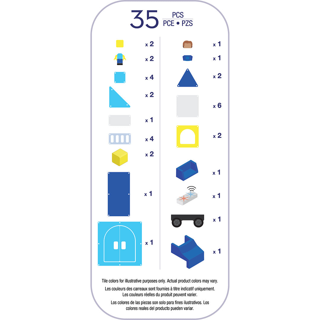magna-tiles magnetische tegels police station - 35st