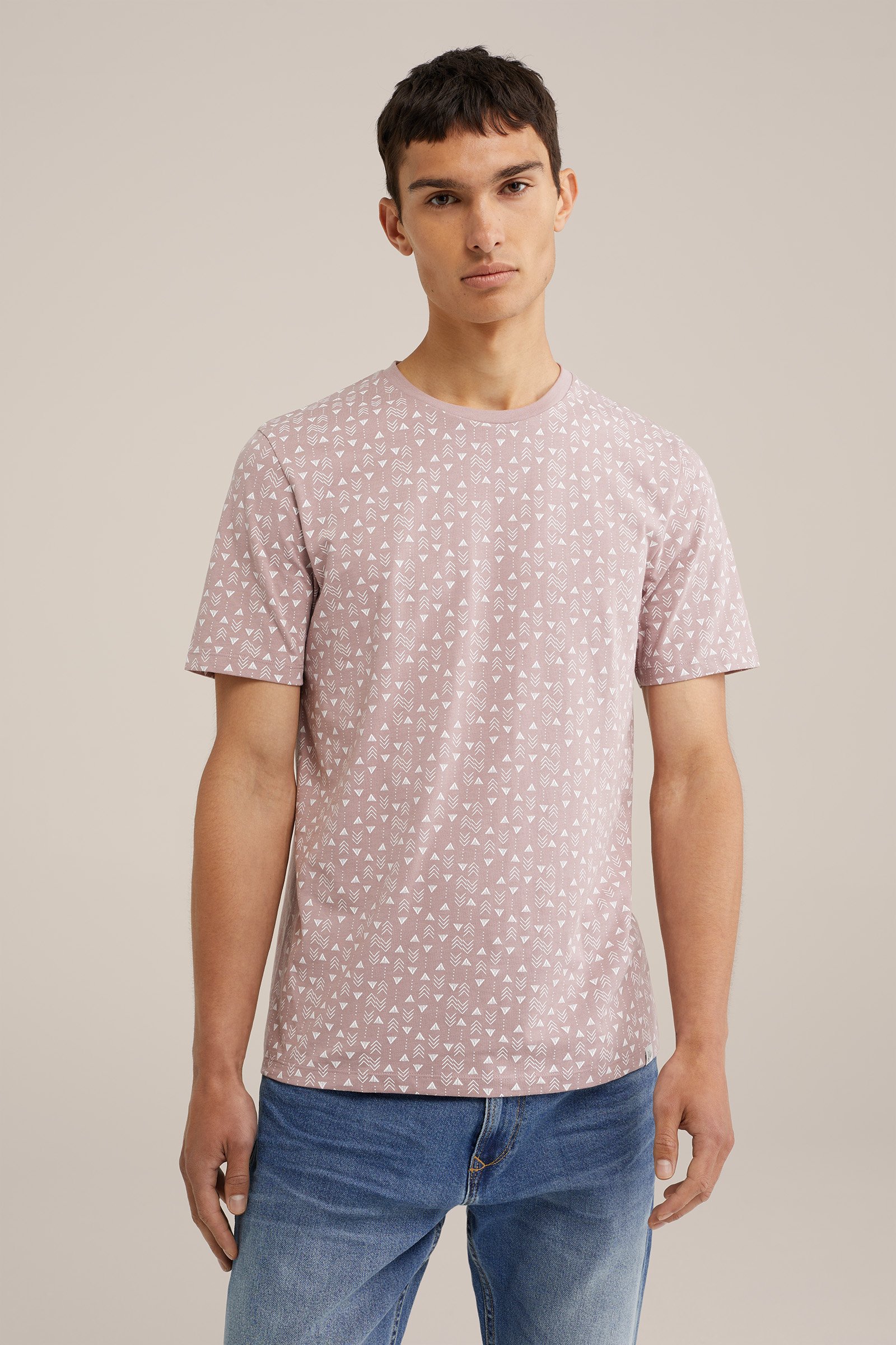 T-shirt met dessin WE Fashion Lichtpaars