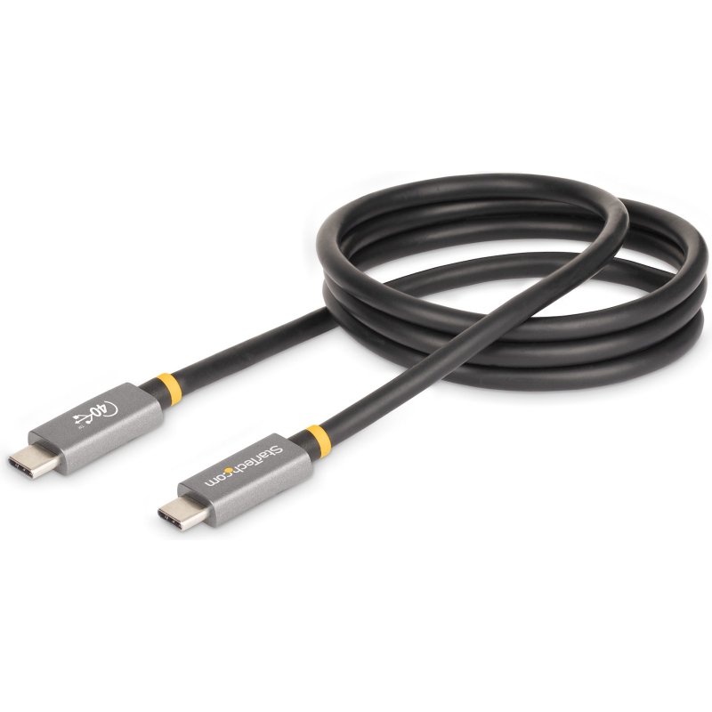 StarTech.com Câble USB4 de 1m 40Gbps, 240W (5A) Power Delivery, 8K 120Hz/4K 240Hz DP Alt Mode, Câble USB-C Certifié USB-IF - Compatible Thunderbolt