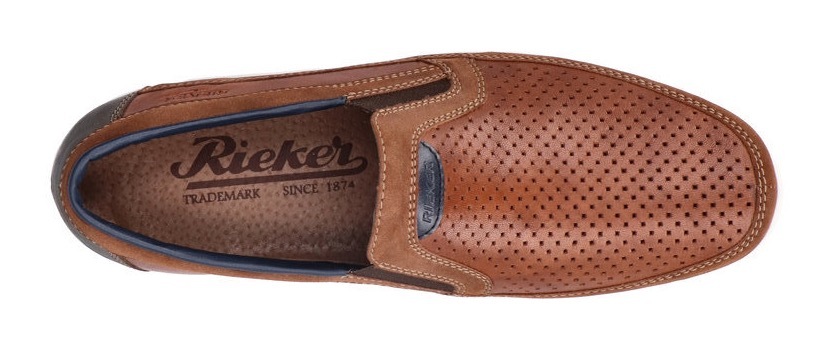 Rieker Slipper  Freizeitschuh, Schlupfschuh, Mokassin mit Stretcheinsätze