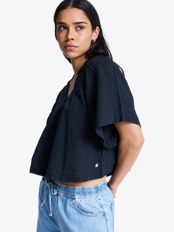 Paradise Lagoon Blouse manches courtes Noir Femme