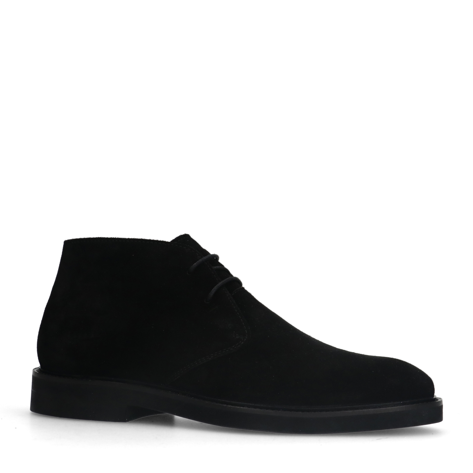 Zwarte suède veterboots