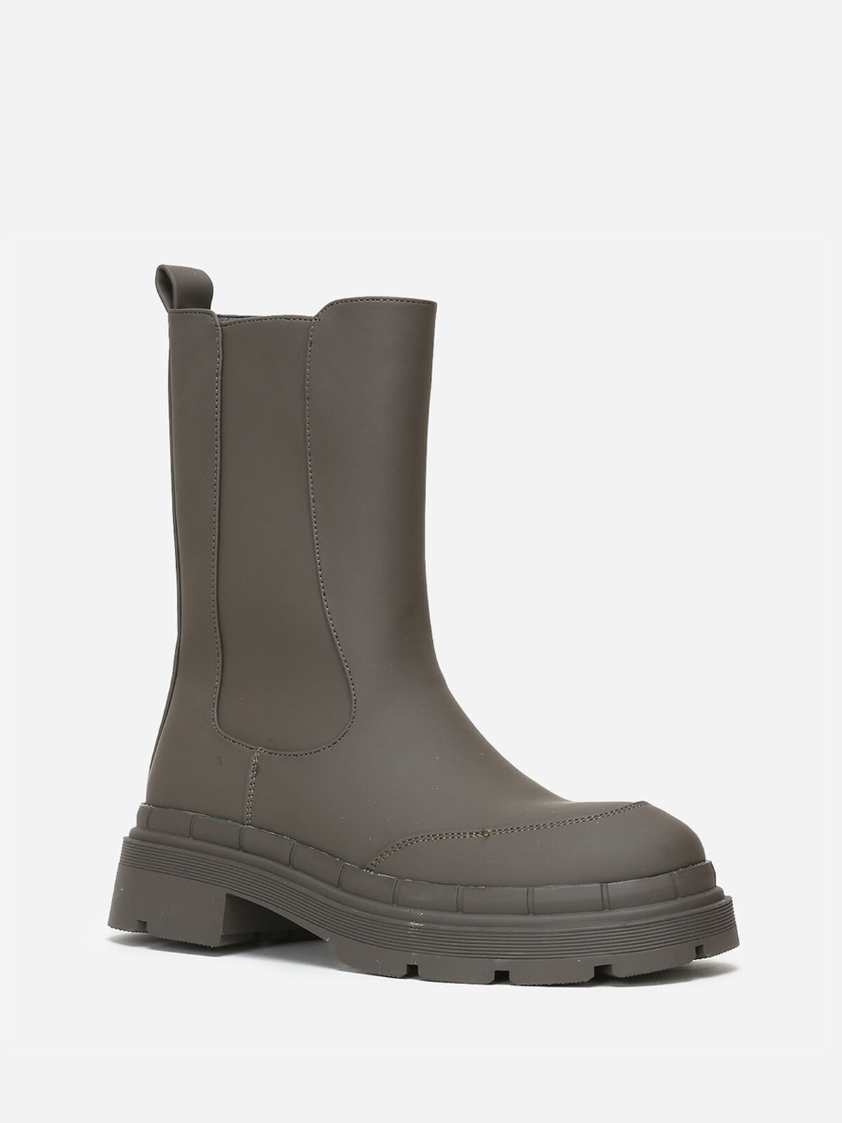 Bottines crantées style chelsea mates- Vert