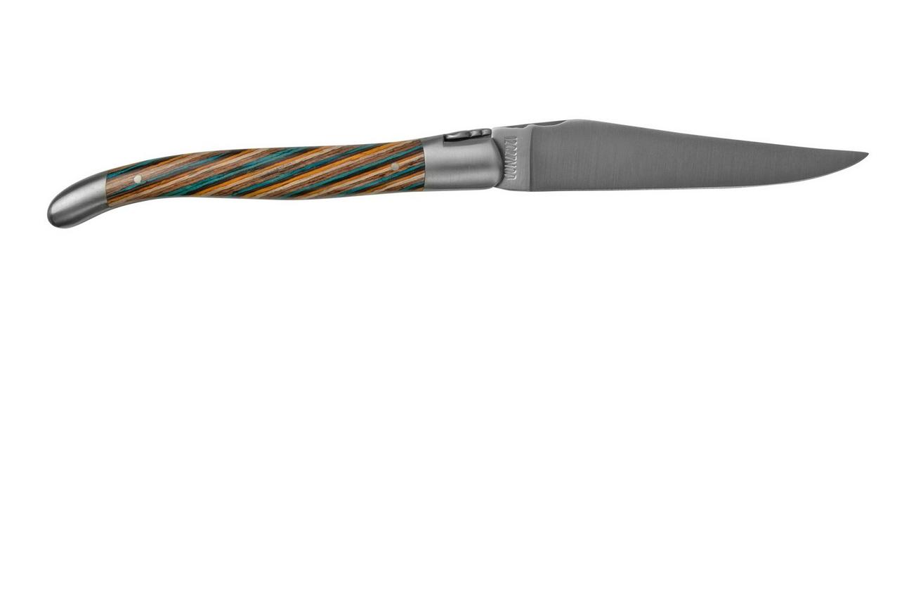 Laguiole en Aubrac Samba Brown L0212SAMIF bruin sambahout, mat, 12 cm