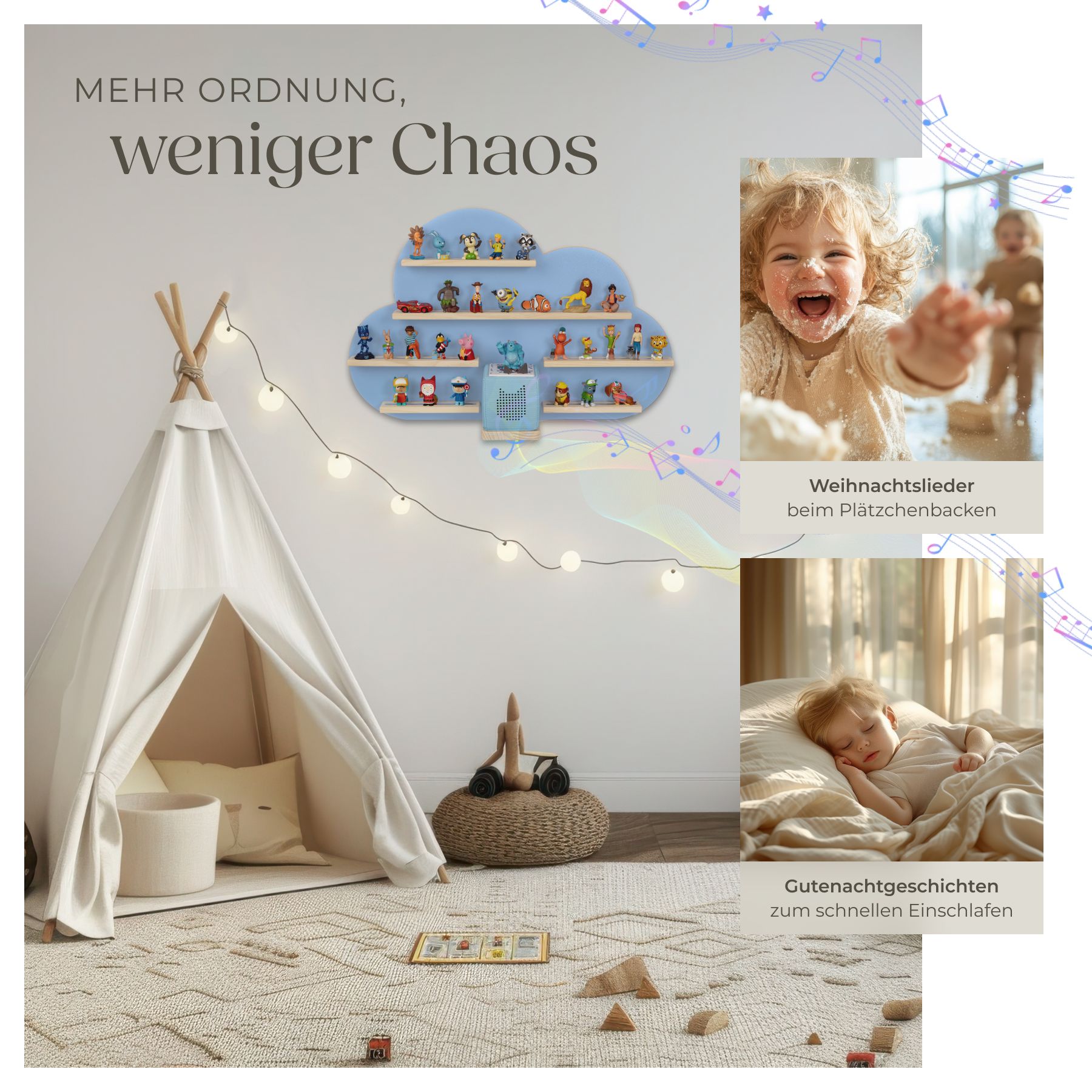 Wandregal MyLittleStory Cloud