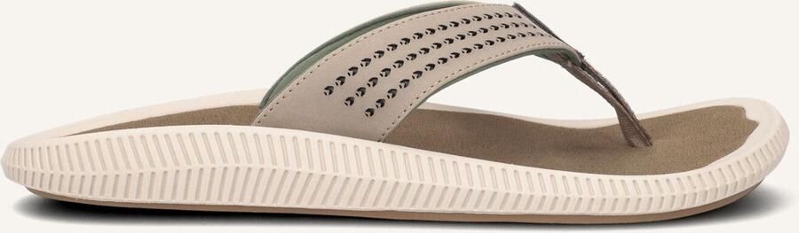Olukai Ulele Slipper Heren leren slippers Clay Mustang