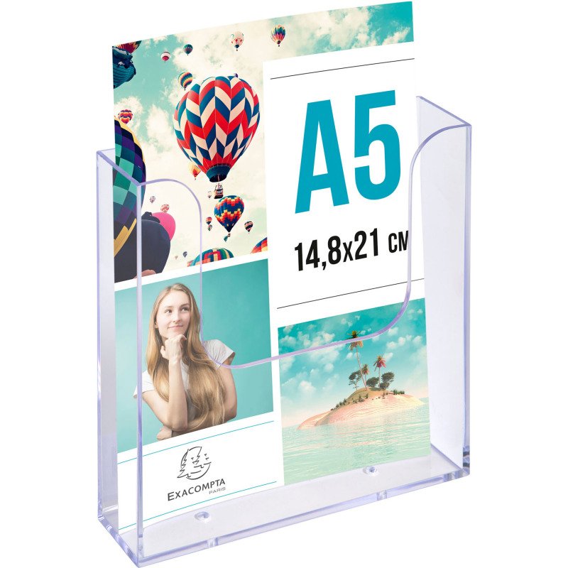 Trieur mural Exacompta - 1 case - format A5 vertical - cristal