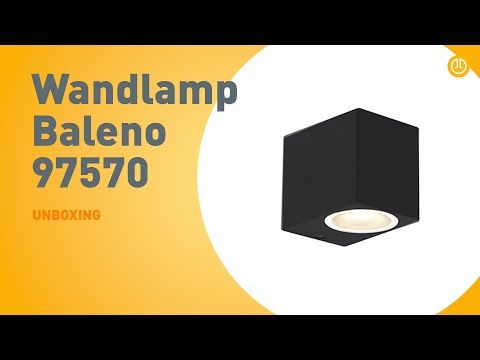 Moderne wandlamp zwart GU10 50mm IP44 - Baleno