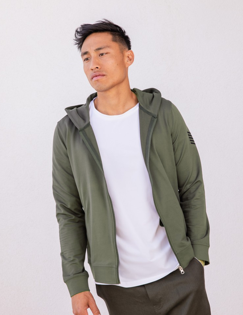 HBT VESTE KEATON HOMME À CAPUCHE KAKI