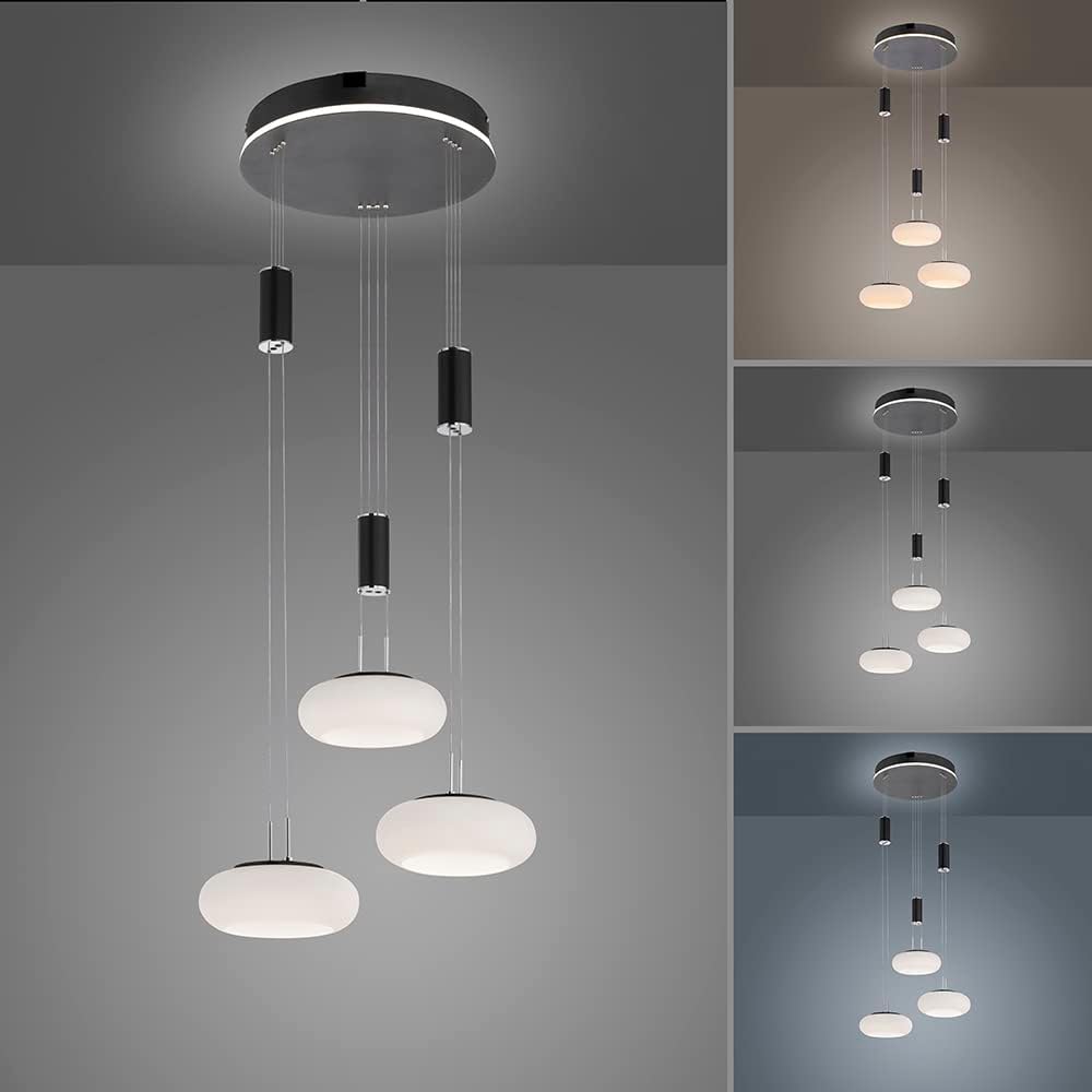 Paul Neuhaus LED Pendelleuchte aus Glas, Q Etienne Smart Home, CCT Lichttemperaturwechsel, höhenverstellbar, Fernbedienung…