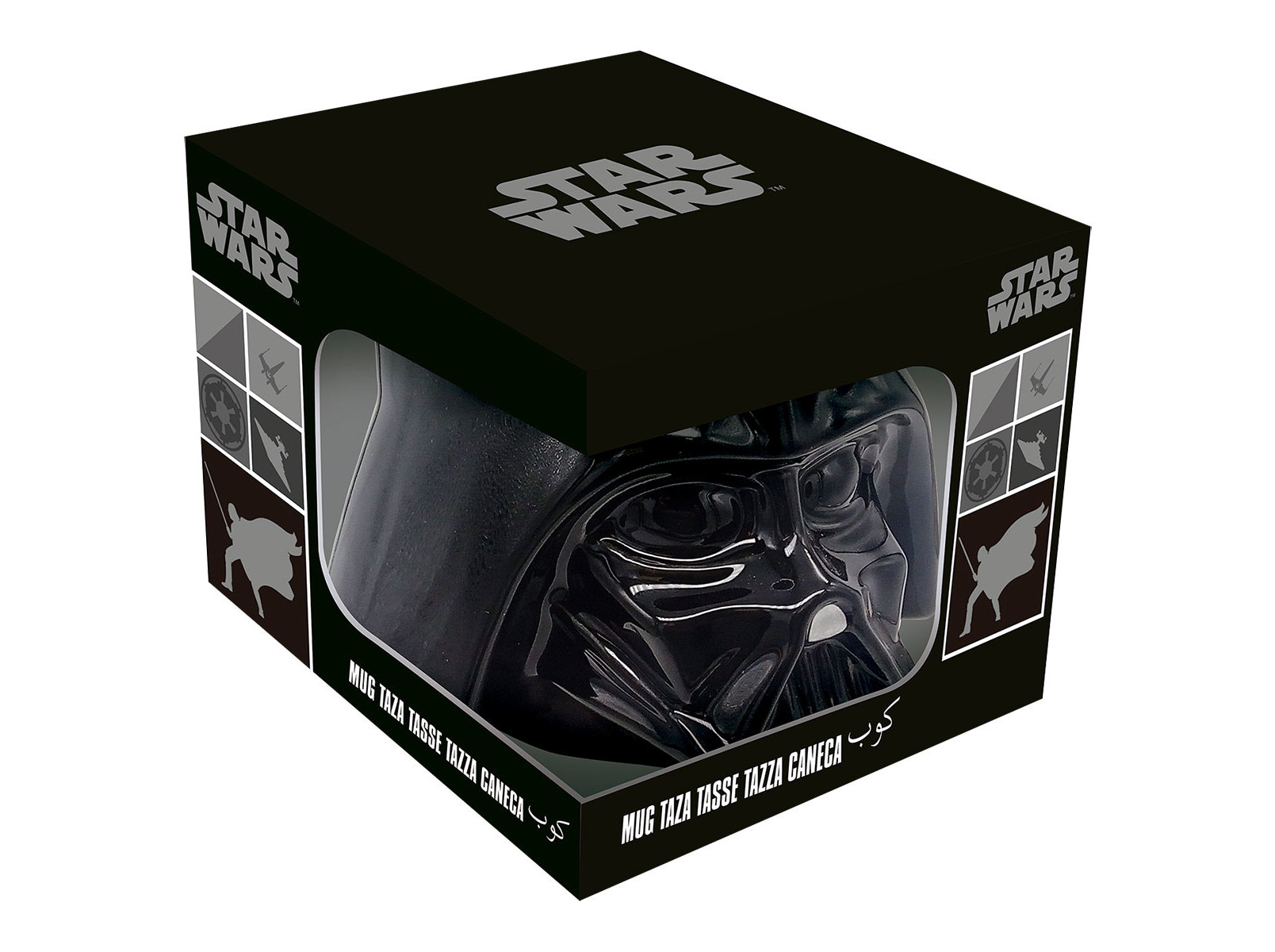 CANECA GRANDE STAR WARS 3D PRETA 410