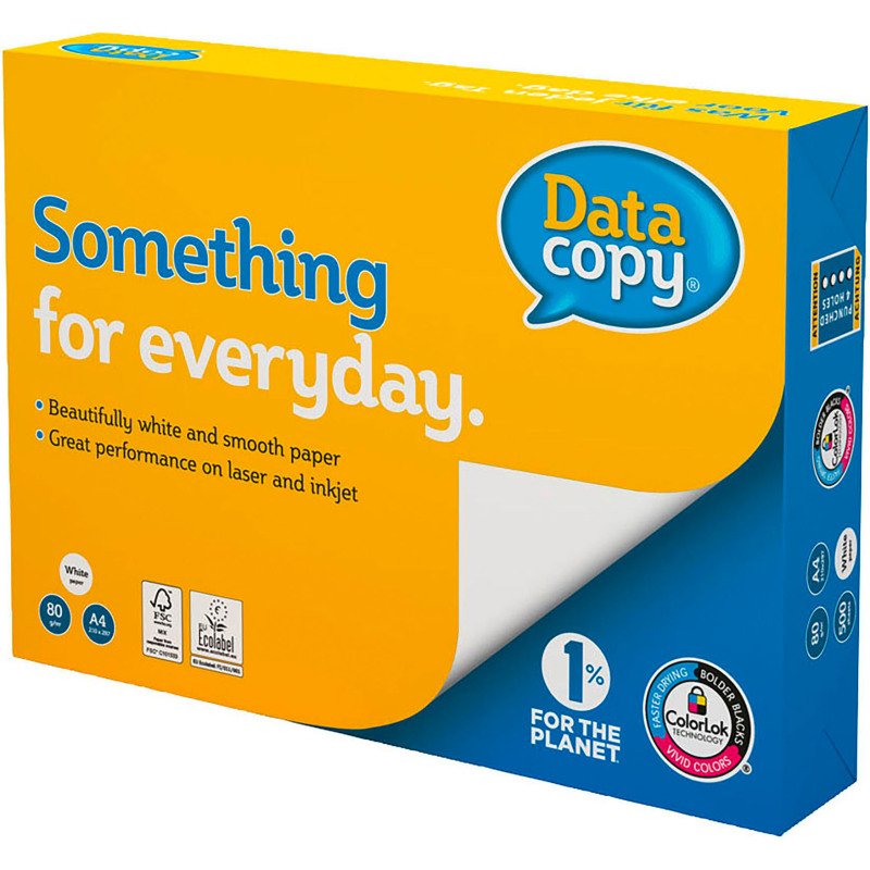 Papier A4 blanc 80 g Datacopy - Ramette de 500 feuilles vendue à la palette