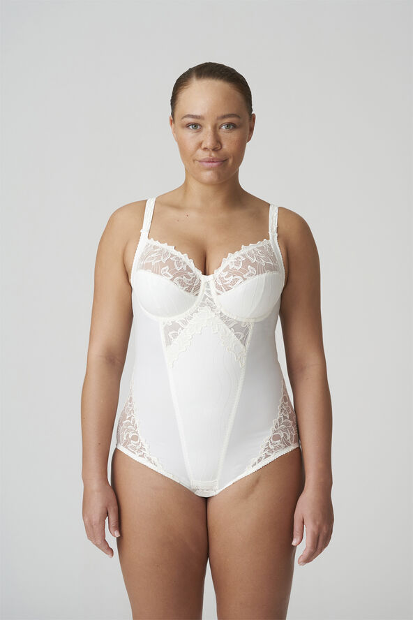 PrimaDonna Deauville full cup bodystocking Råhvid