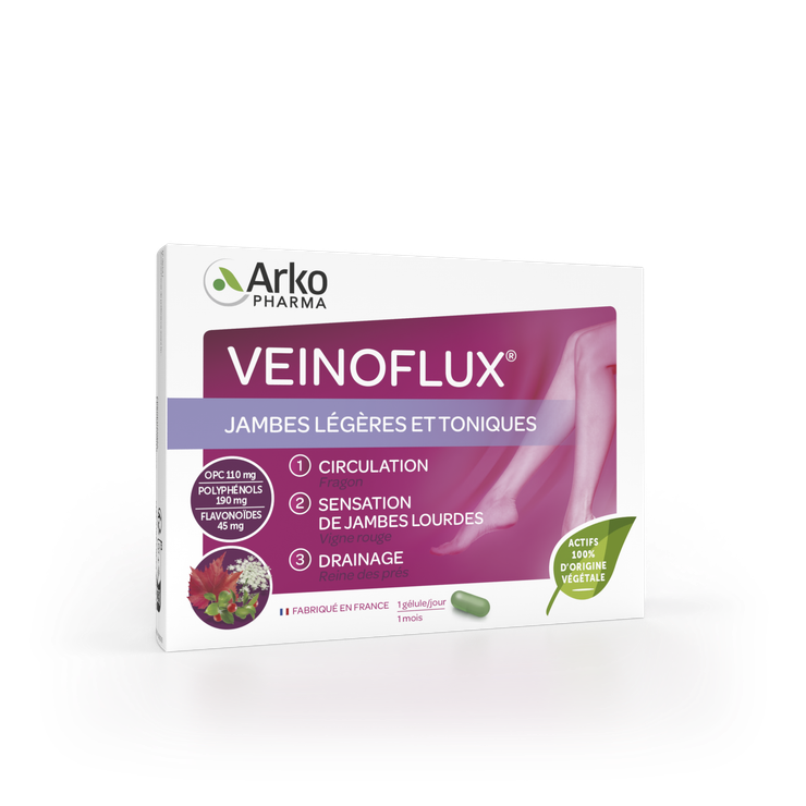 Veinoflux jambes légères et toniques 30 gélules