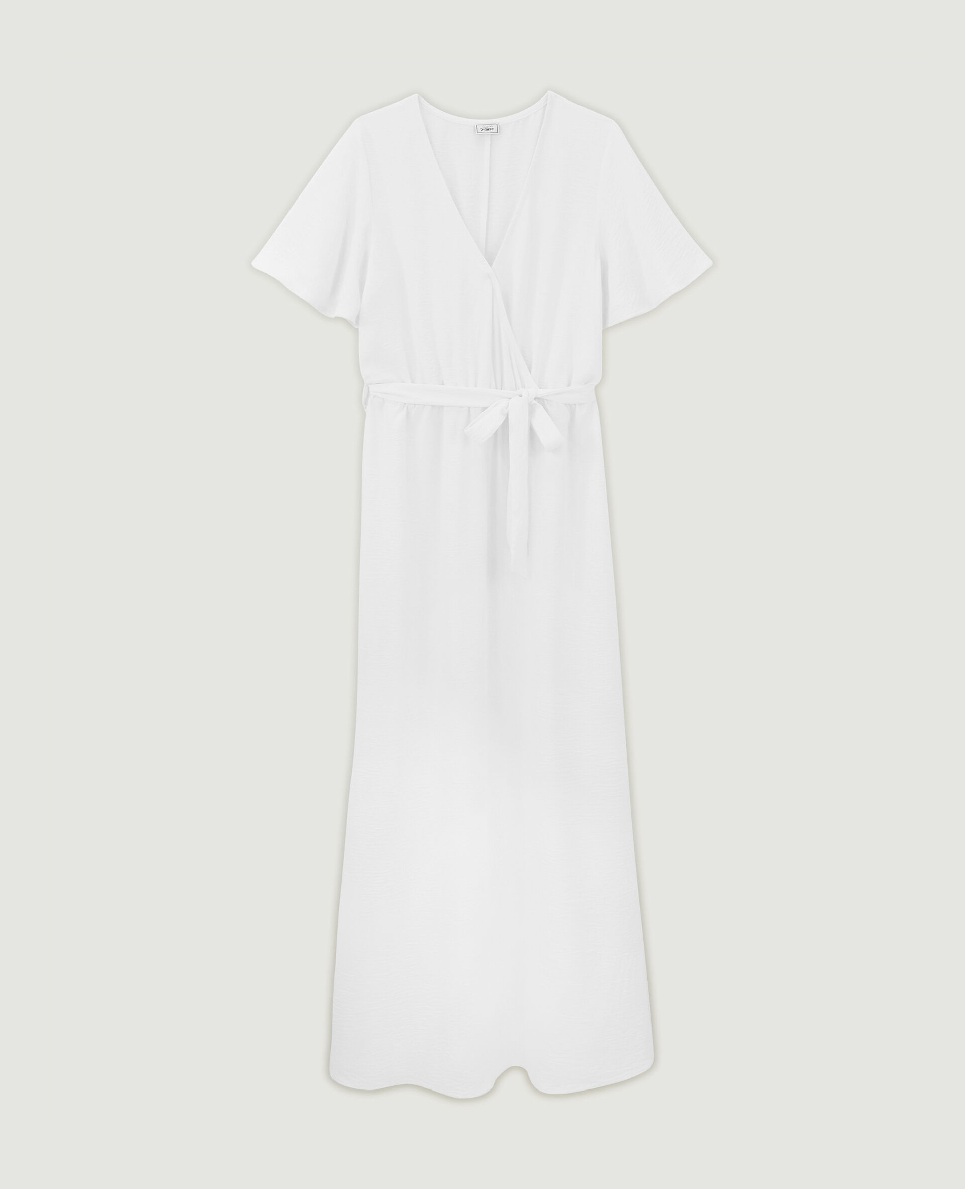 Robe longue à manches papillon - Blanc