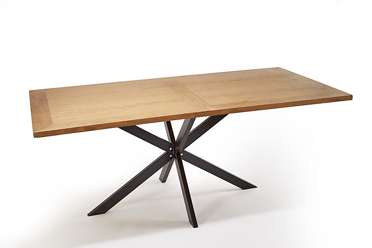 Pied de table central Mottez en acier noir H. 71 x P. 116 cm
