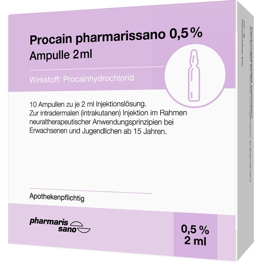 PROCAIN pharmarissano 0,5% Inj.-Lsg.Ampullen 2 ml
